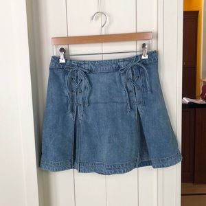Free People Lace up mini skirt